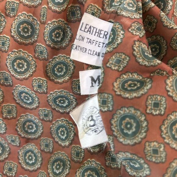 Vintage 80s WINLIT Women's Tumbled Leather Mid-Length Jacket MEDIUM Boho Hippie - Picture 15 of 16